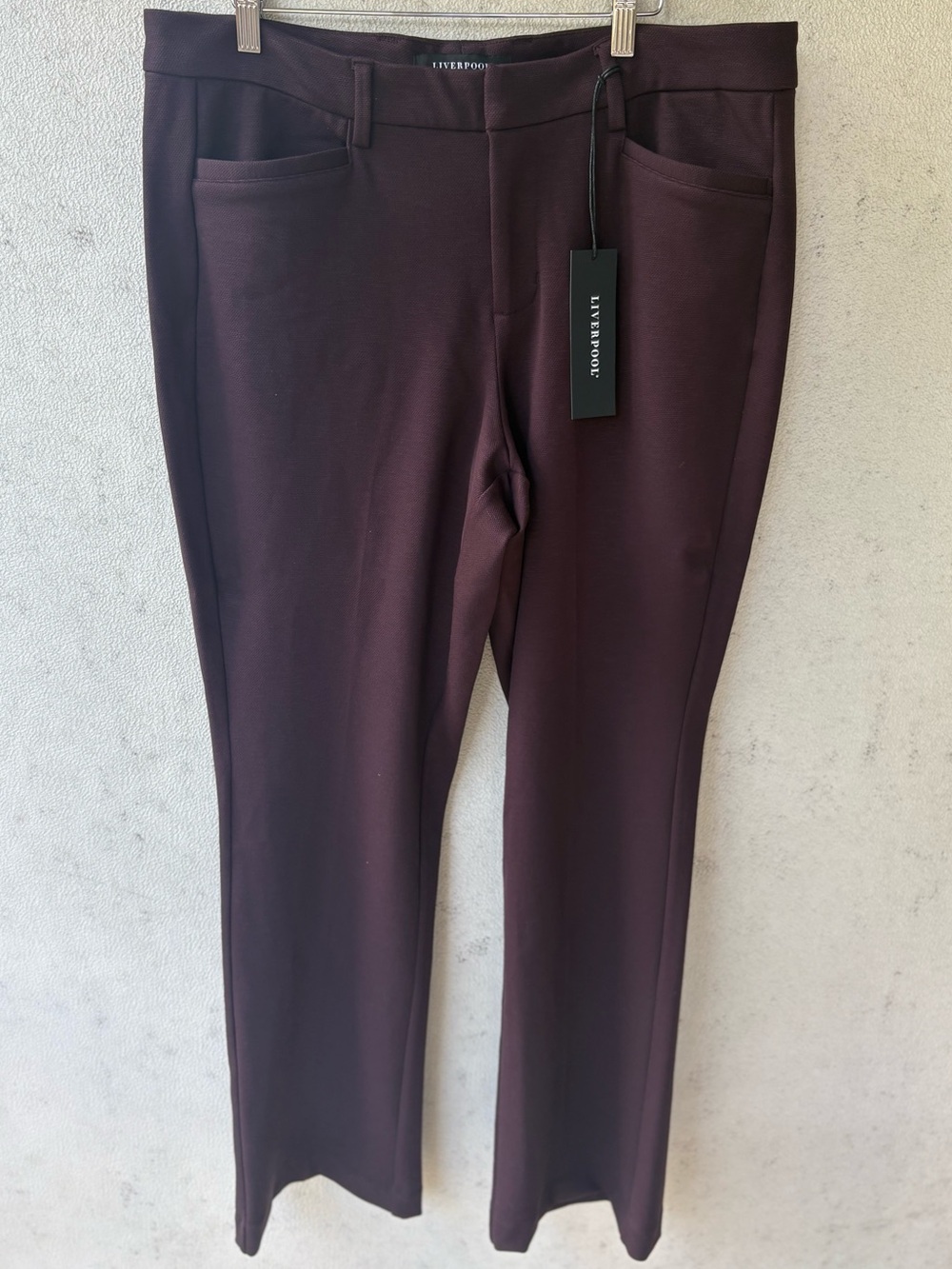 Liverpool NWT 18W Currant Plum Straight Leg Trouser Pants